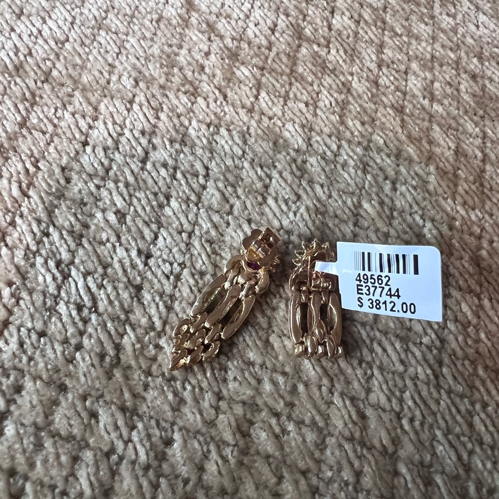 Ruby Diamond Earrings - image 3